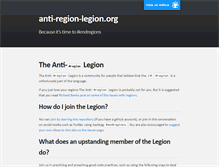 Tablet Screenshot of anti-region-legion.org
